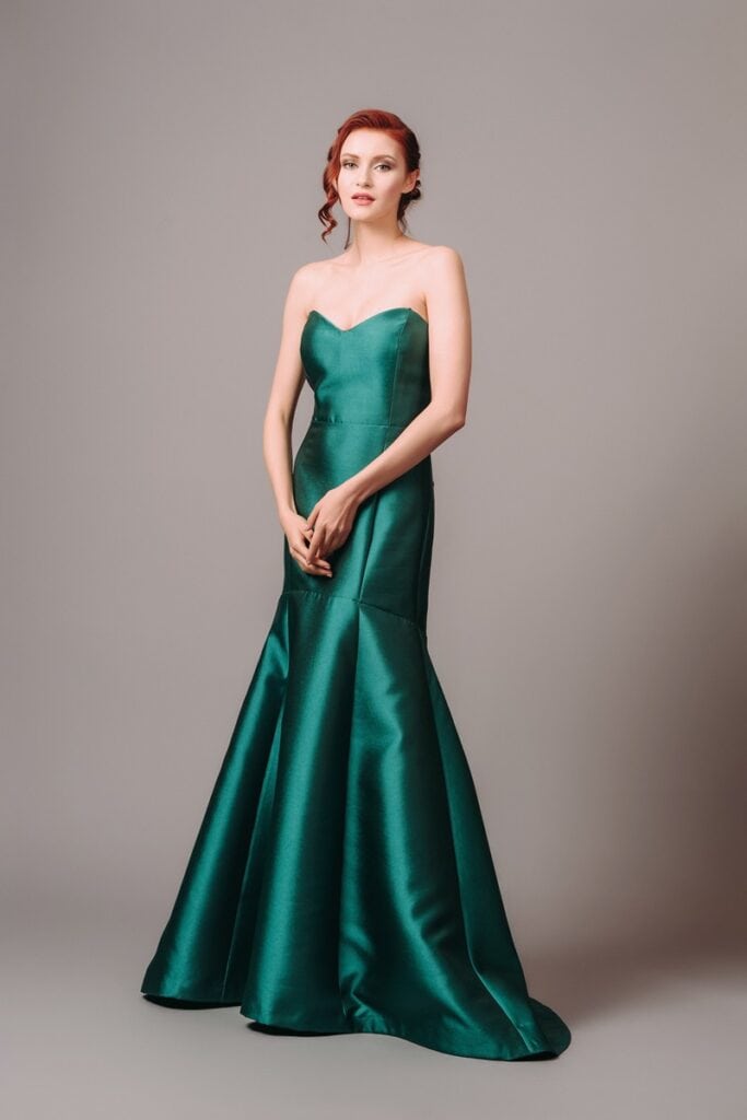 robe sirène verte