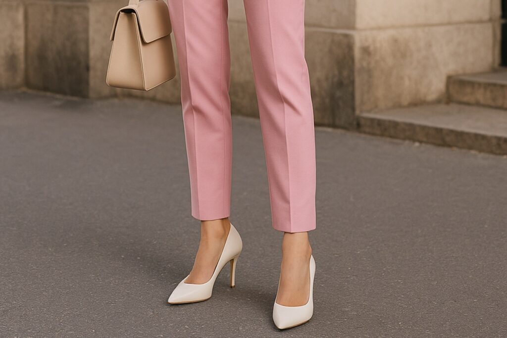 Quelles chaussures avec un pantalon rose