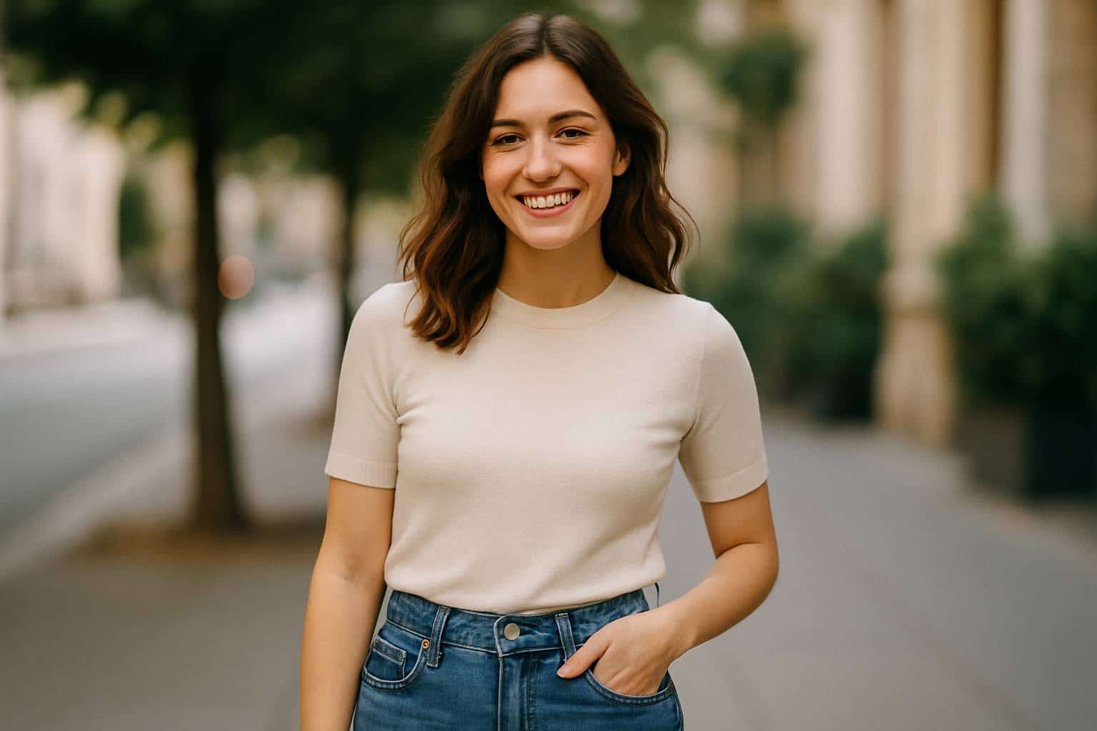 Que porter avec un jean taille haute ?