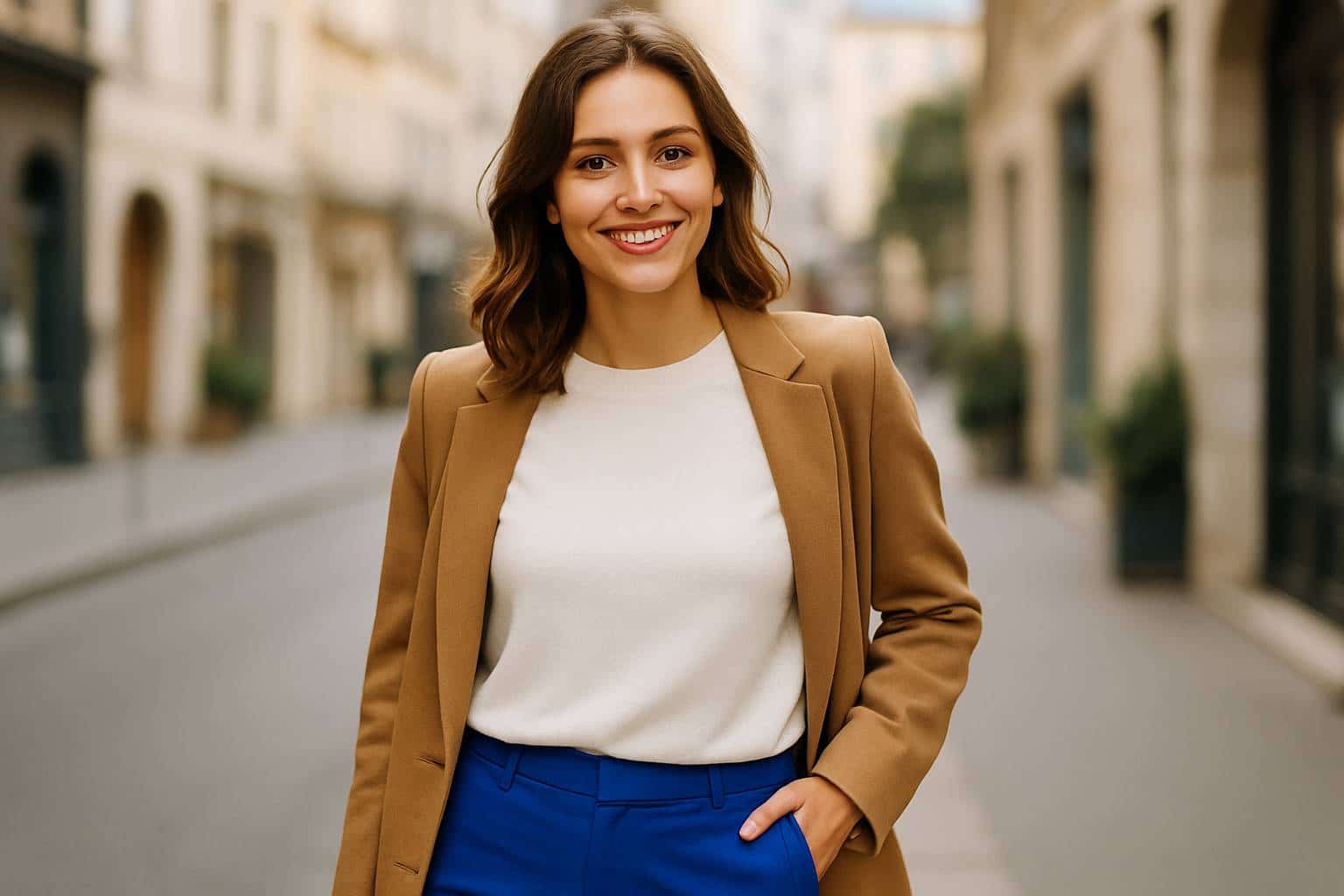 Que porter avec un pantalon bleu roi ?