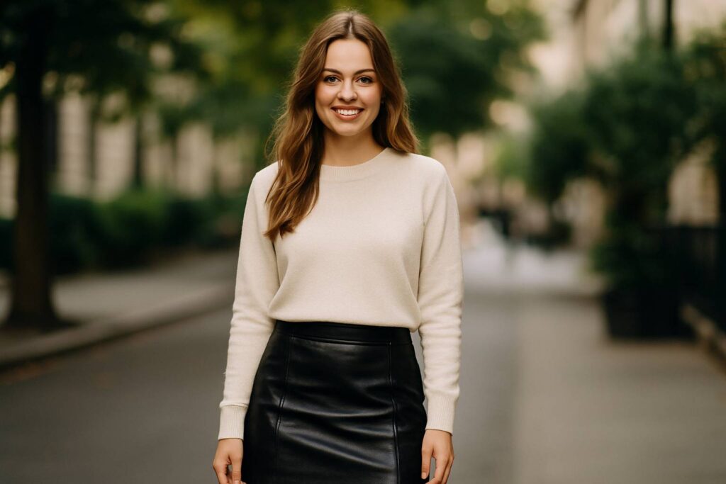 Que porter avec une jupe en cuir noir ?