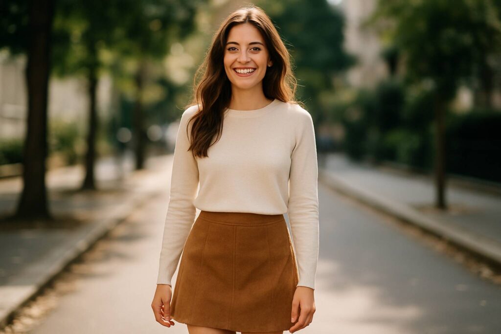 Que porter avec une jupe en daim ?