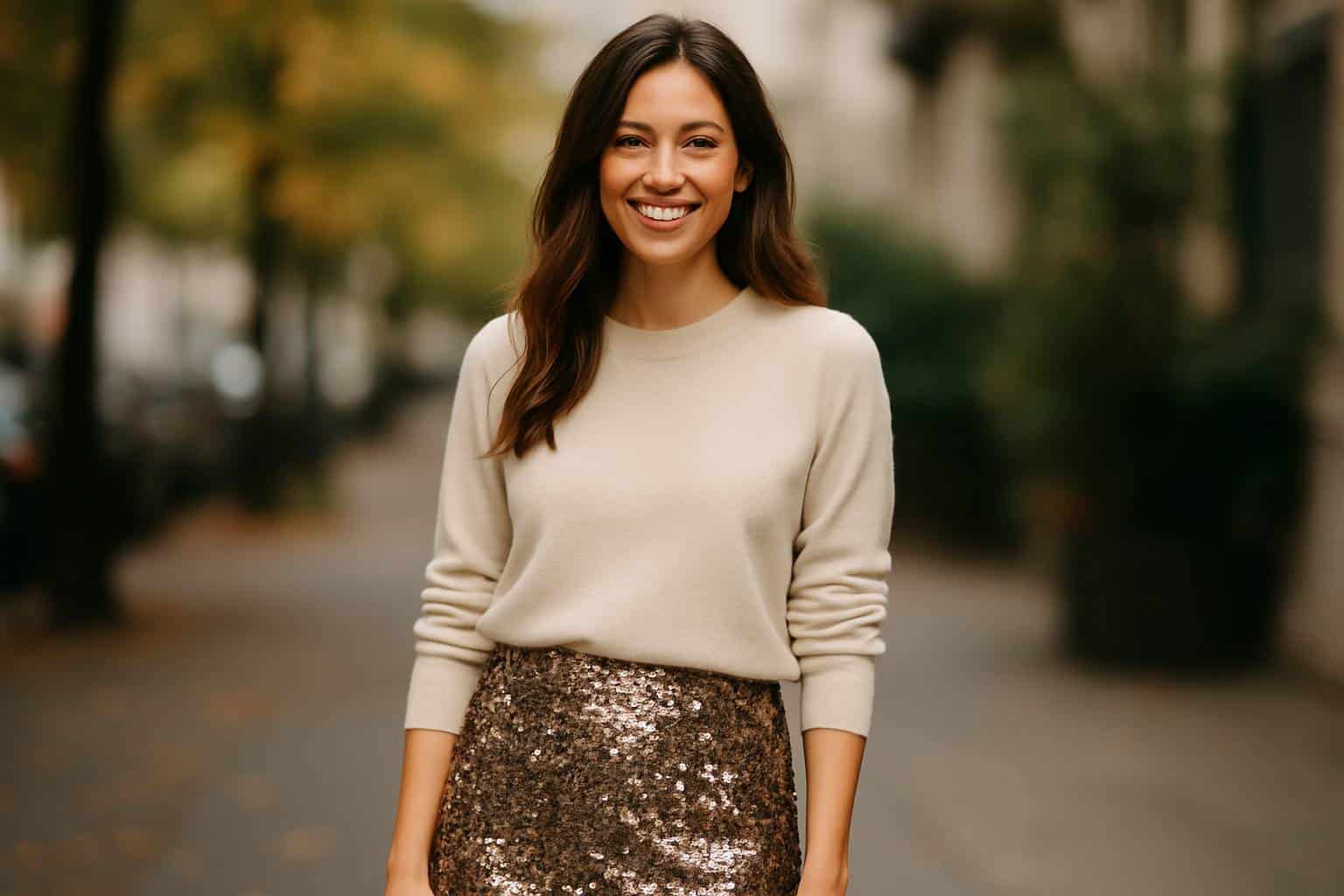 Que porter avec une jupe a sequins ?