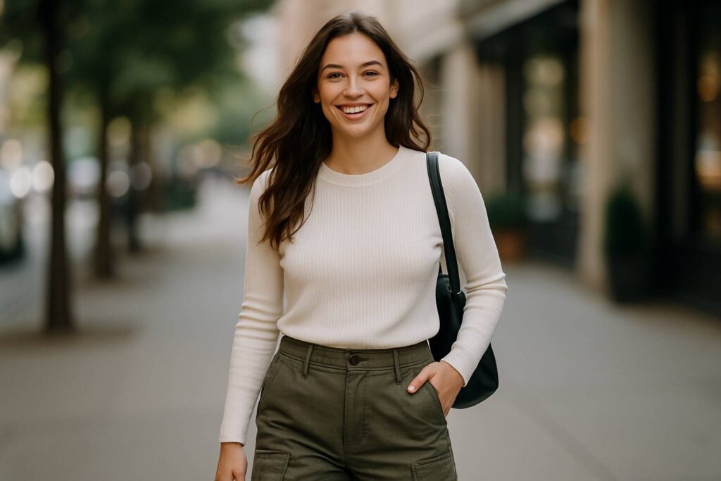 Que porter avec un pantalon cargo femme ?