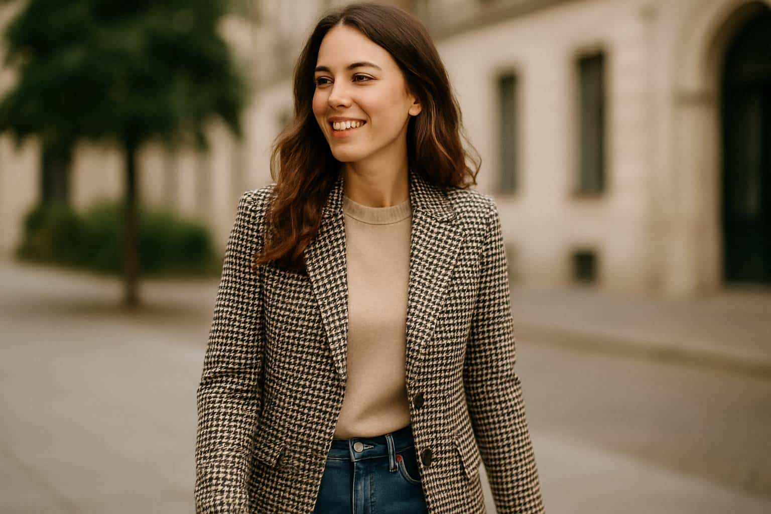 Que porter avec une veste pied-de-poule ?