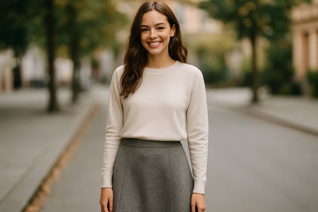 Que porter avec une jupe grise ?