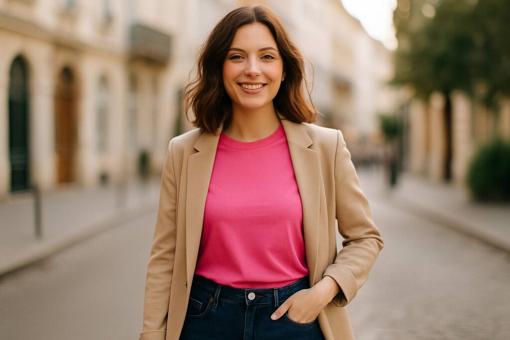 Mode : que porter avec un t-shirt rose ?