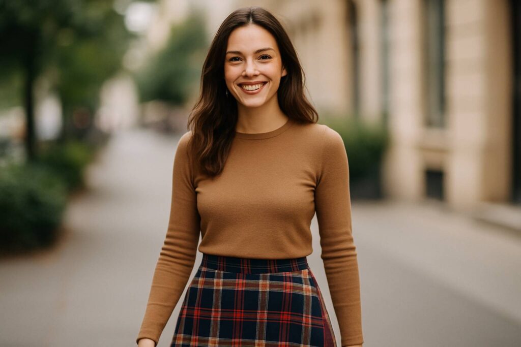 Jupe à carreaux : les erreurs à éviter avec ces motifs