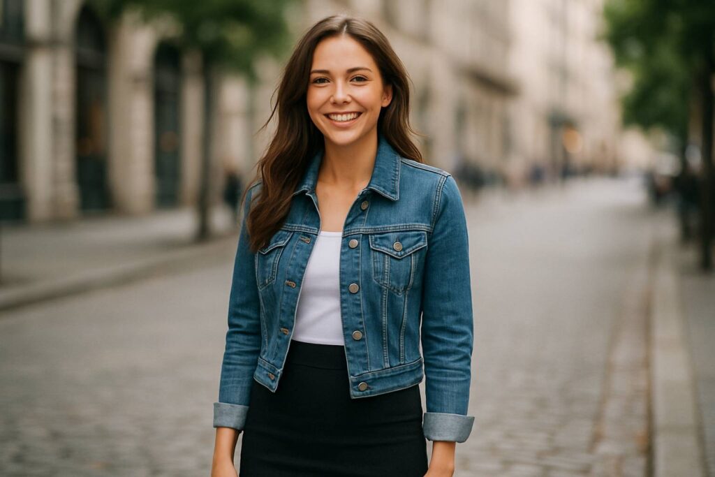 Quel type de veste porte avec une jupe crayon ?