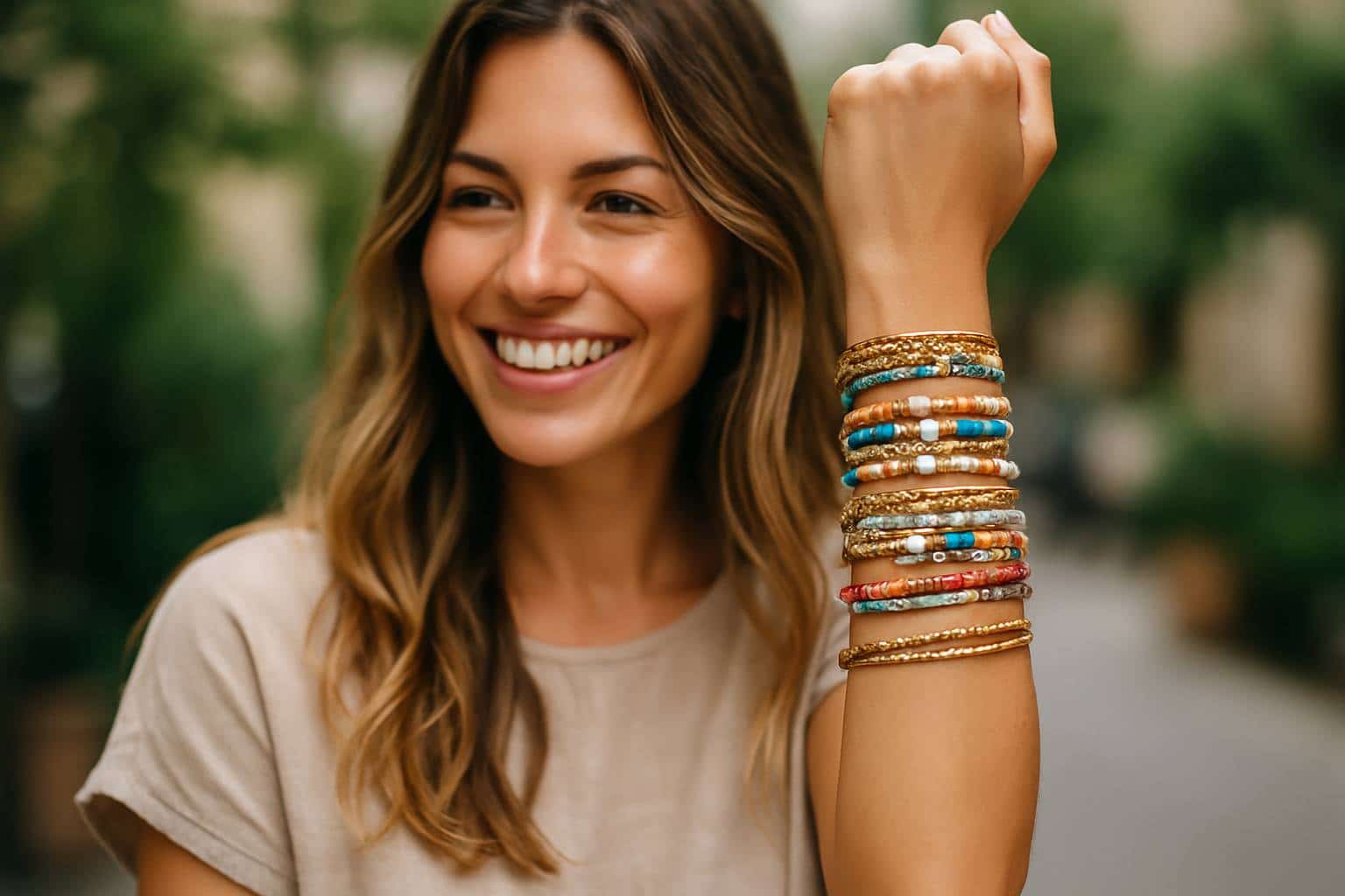 Accumulation de bracelets : la tendance qui ne faiblit pas