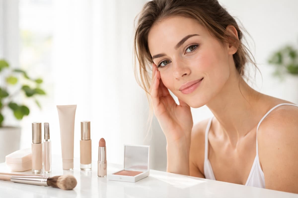 femme au maquillage minimaliste