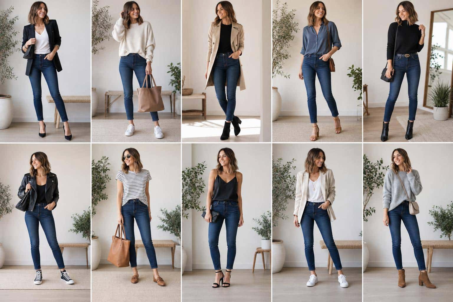 10 façons de porter un jean slim pour une femme