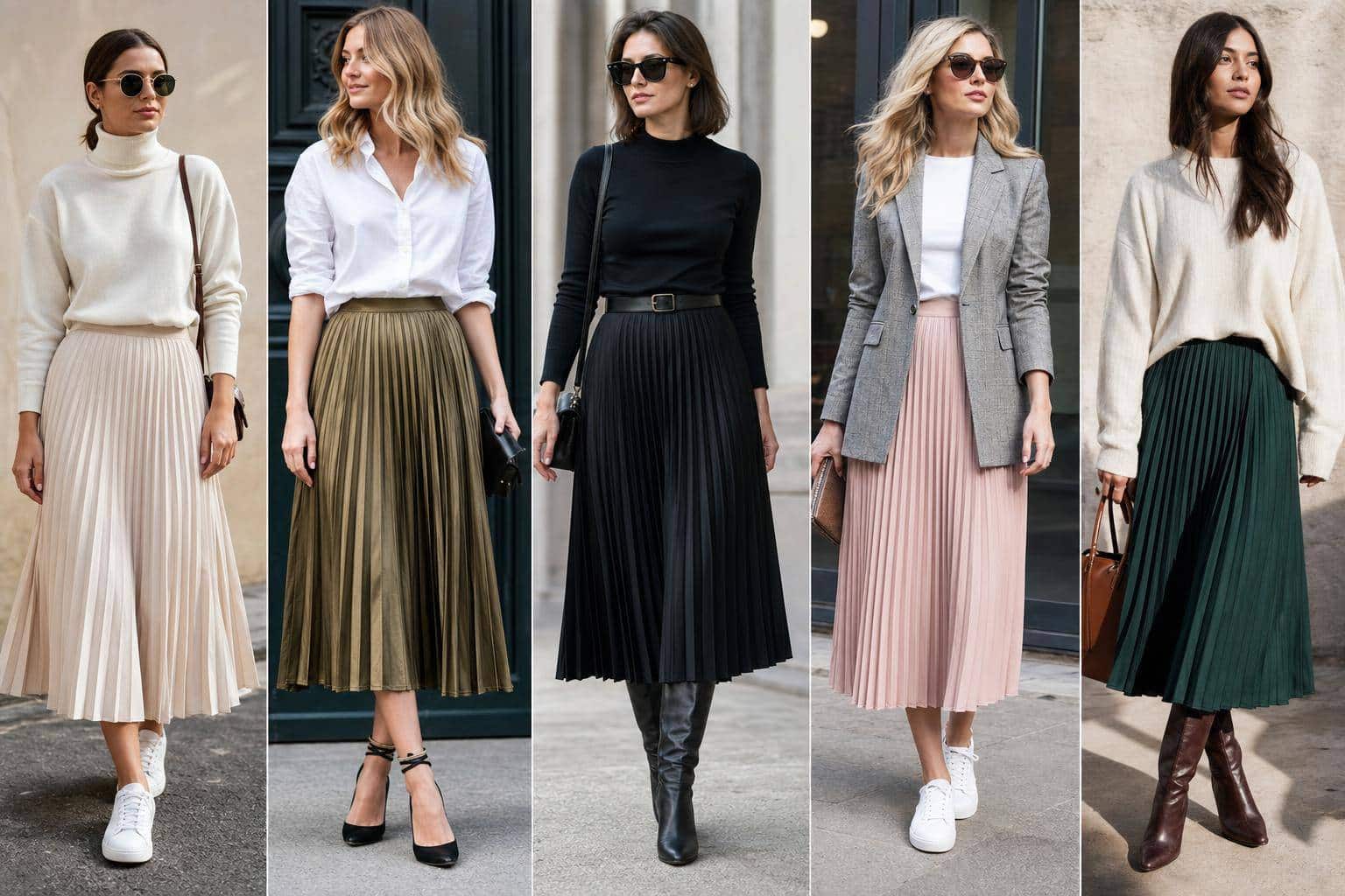 5 idées de looks chic avec une jupe plissée